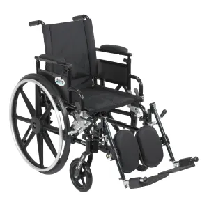 Drive Medical pla416fbdaarad-elr Viper Plus GT Wheelchair with Flip Back Removable Adjustable Desk Arms, Elevating Leg Rests, 16" Seat